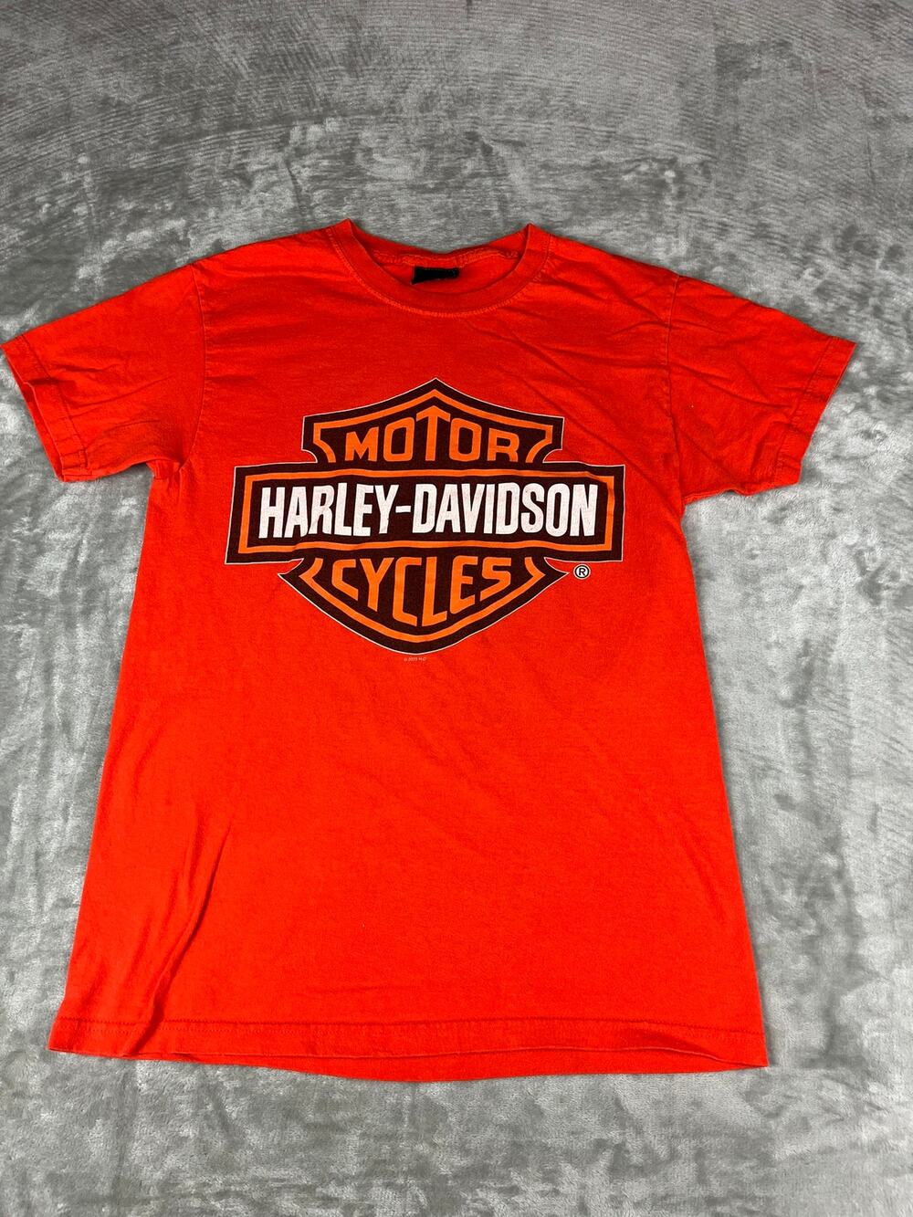 Harley Davidson Las Vegas Nevada Orange Bar Shield Tee M